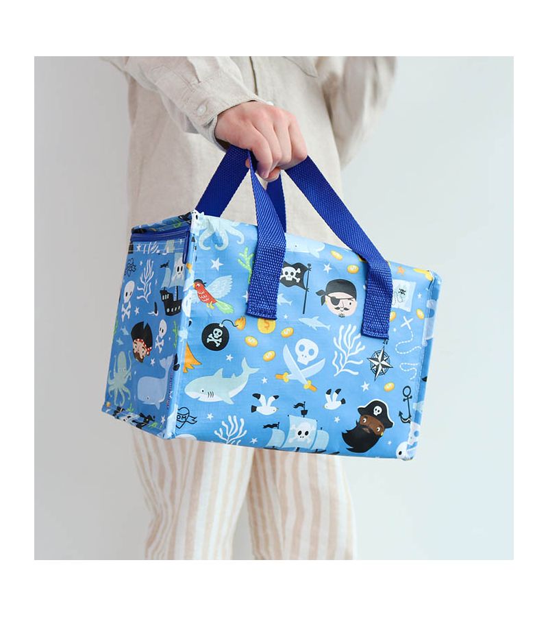 A LITLE LOVELY COMPANY Τσαντάκι μεταφοράς φαγητού 23x16x16 - Pirates CBPIBU32
