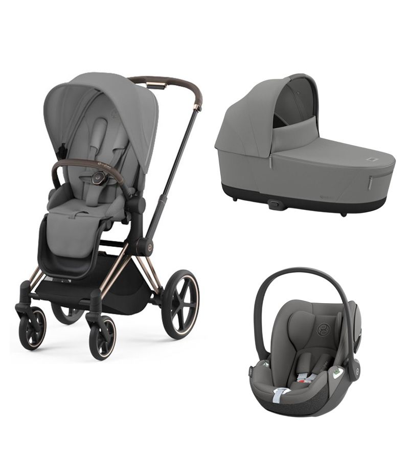 CYBEX  Πολυκαρότσι 3in1 Priam Rosegold Mirage Grey με κάθισμα Cloud T i-size