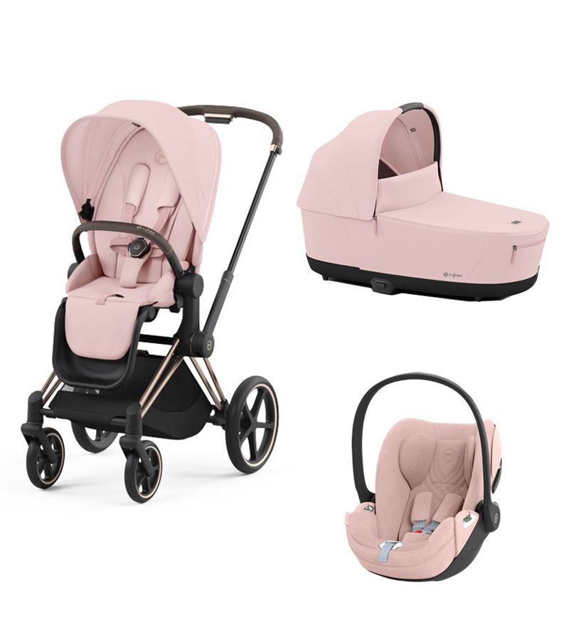 CYBEX  Πολυκαρότσι 3in1 Priam Rosegold Peach Pink με κάθισμα Cloud T i-size