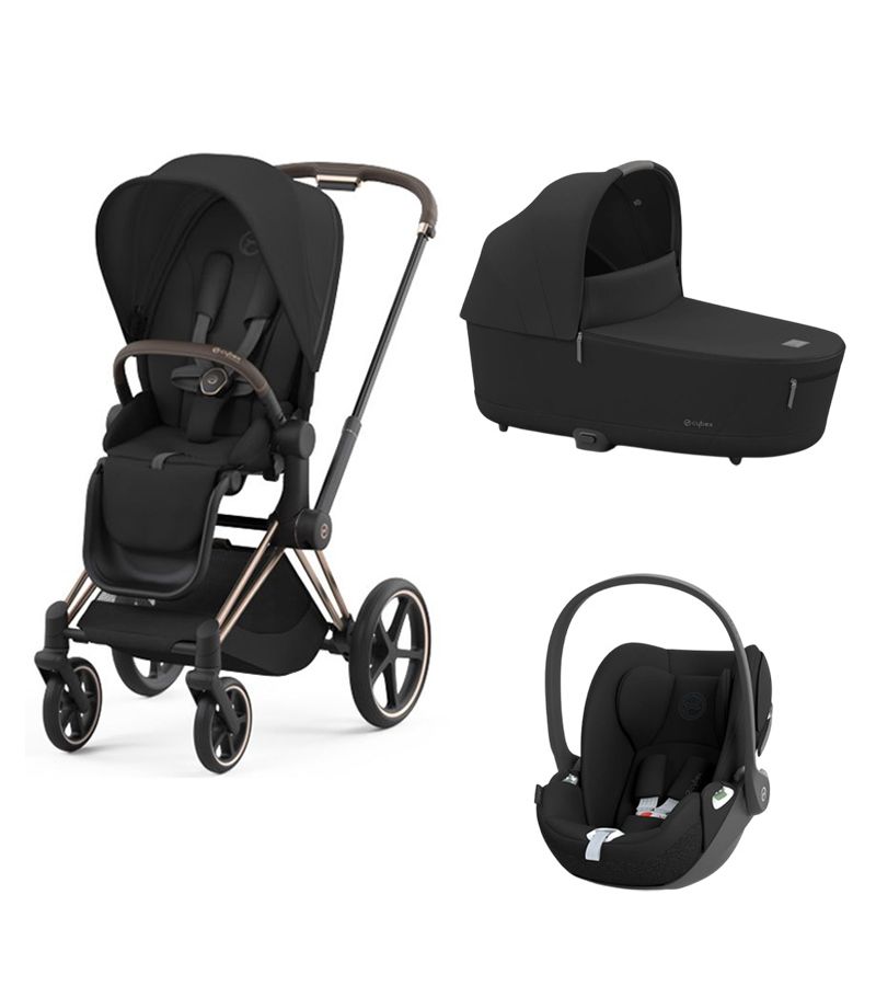 CYBEX  Πολυκαρότσι 3in1 Priam Rosegold Sepia Black με κάθισμα Cloud T i-size