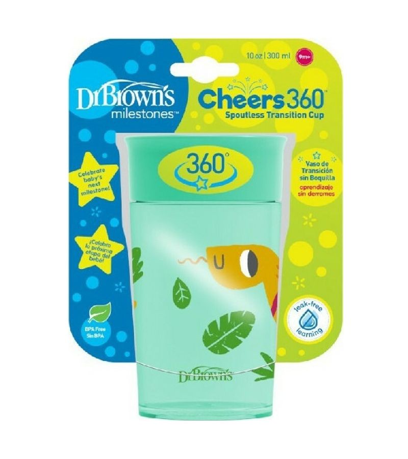 Κύπελλο 300ml DR BROWN\'S Cheers 360, χρώμα πράσινο TC01095