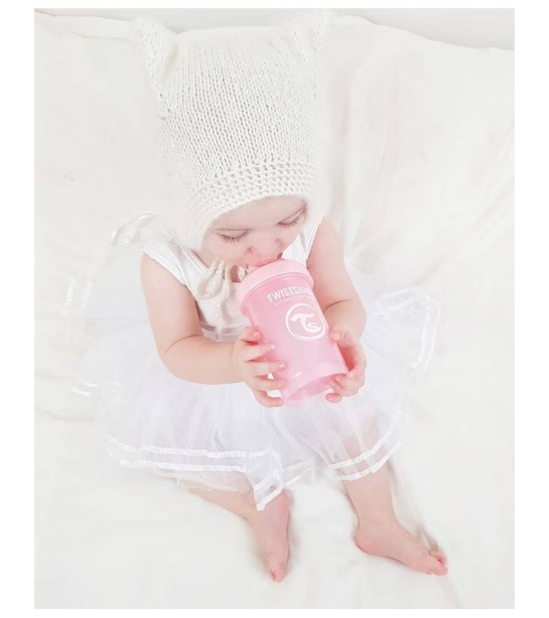 Εκπαιδευτικό κύπελλο Crawler Cup 300ml 8+ Μηνών TWISTSHAKE Pastel Pink 32-08-78273