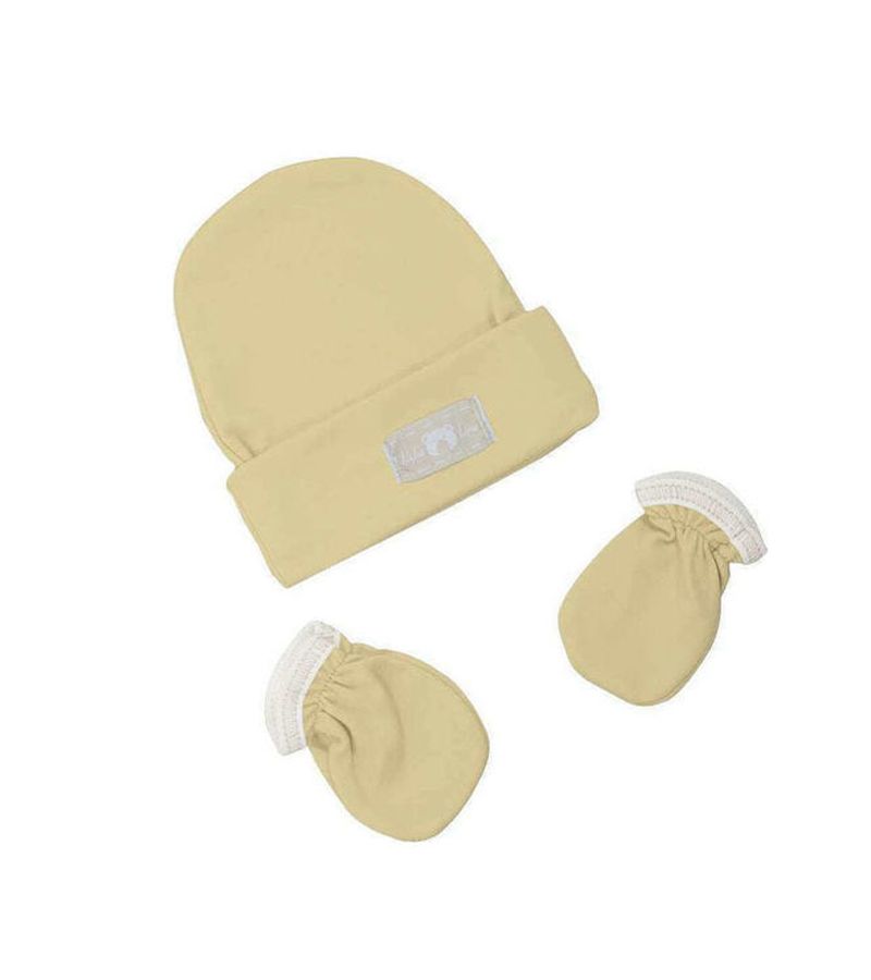 Σετ σκουφάκι και γαντάκια FIGLIO BINO Κίτρινο F51