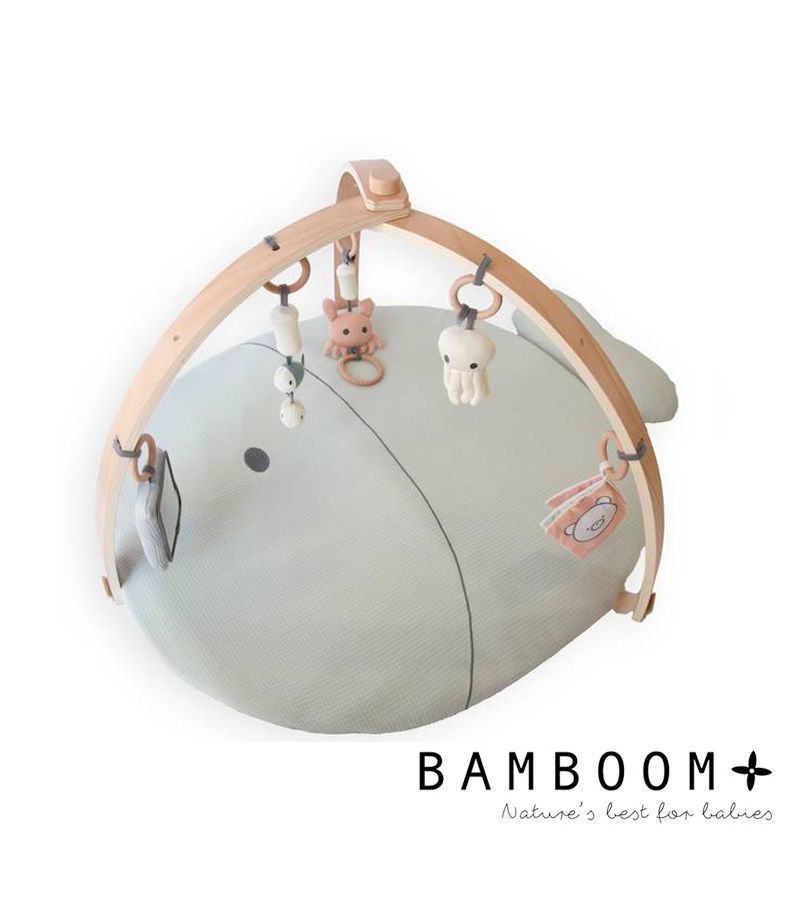 BAMBOOM Γυμναστήριο δραστηριοτήτων από ύφασμα μπαμπού με ξύλινους βραχίονες Fishes 242