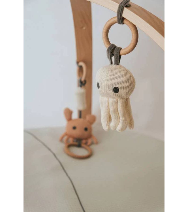 BAMBOOM Γυμναστήριο δραστηριοτήτων από ύφασμα μπαμπού με ξύλινους βραχίονες Fishes 242