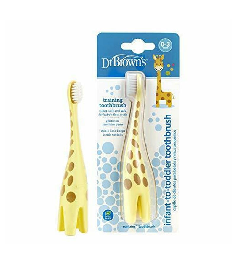 Οδοντόβουρτσα DR BROWN\'S για βρέφη και μικρά παιδιά (0-3 ετών) Καμηλοπάρδαλη HG060