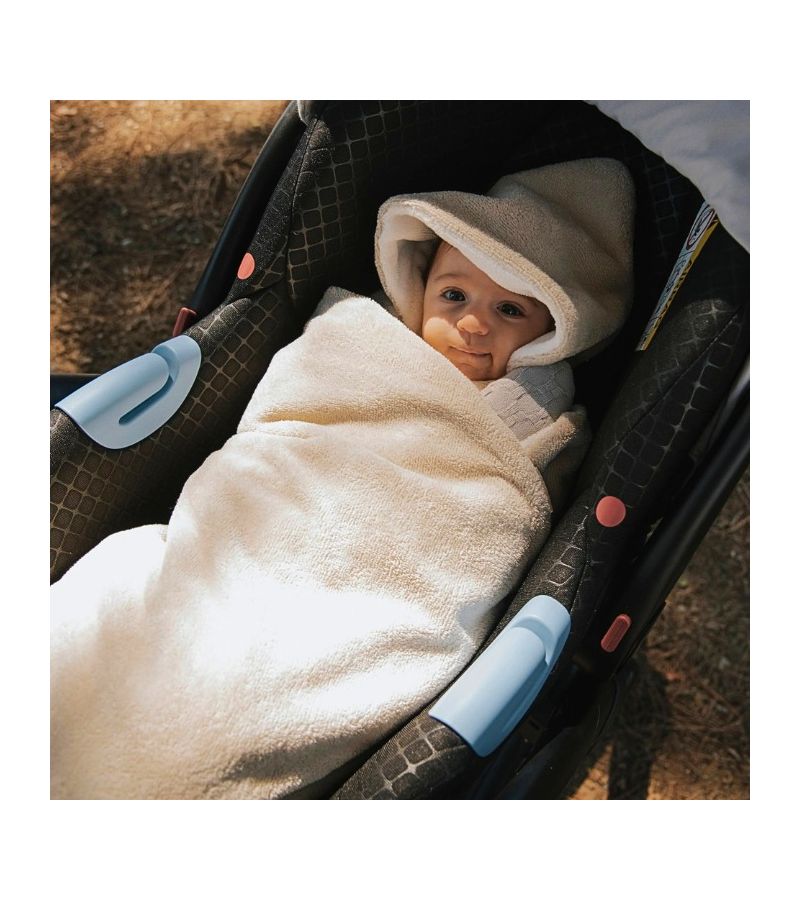 Χειμερινή Κουβέρτα από μπαμπού με κουκούλα BAMBOOM  75x75cm Sand