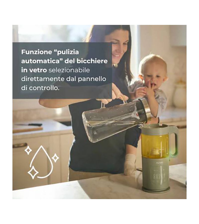 NUVITA Ατμομάγειρας 7in1 Magic Pappa 1967 HP 400W 700ml Sage Green NU-PPFP0021