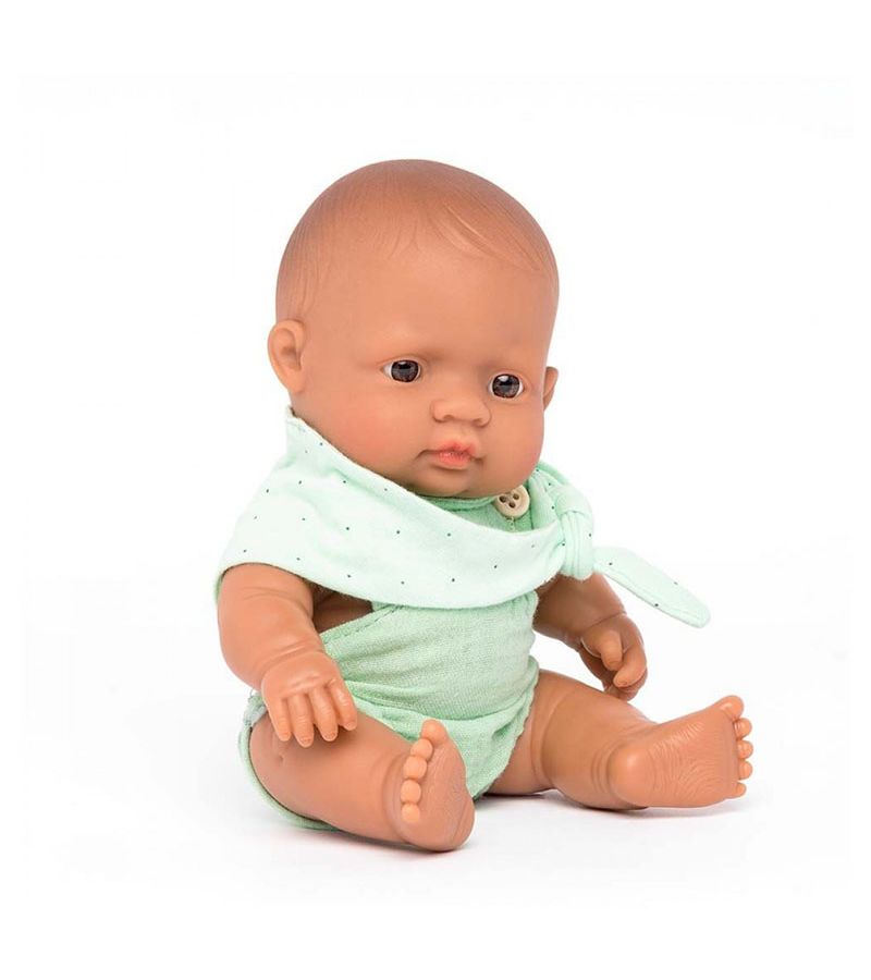 MINILAND Παιδική Κούκλα Με Ρούχα 21cm ME31346
