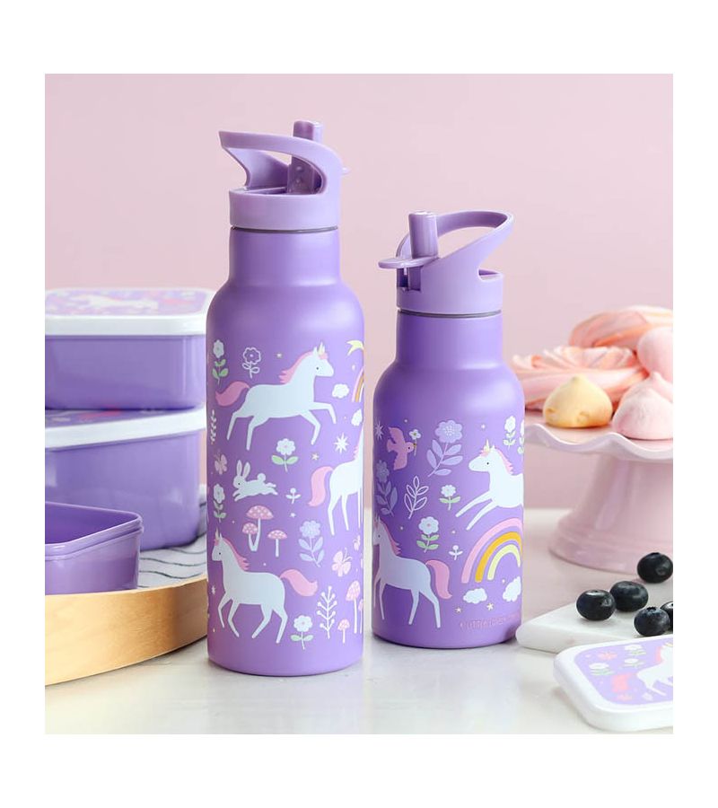 A little lovely company Μπουκάλι με διπλό τοίχωμα από ανοξείδωτο ατσάλι 350ml Unicorn Dreams DBSSUD77