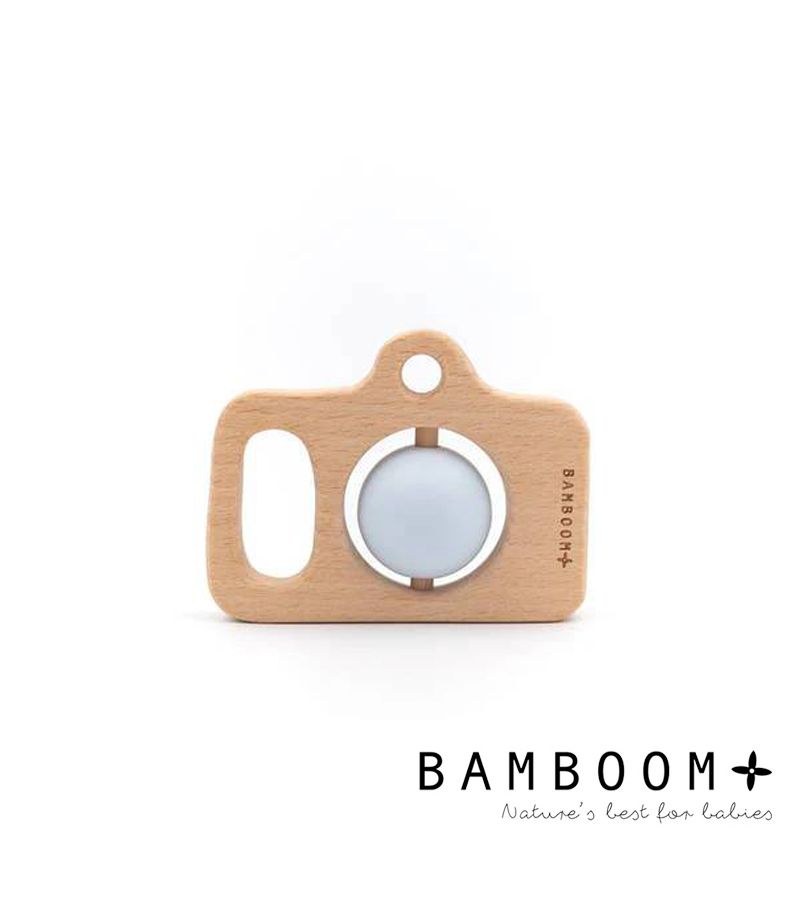 PhotoCamera από ξύλο και σιλικόνη BAMBOOM Azzurro CBB82707-03