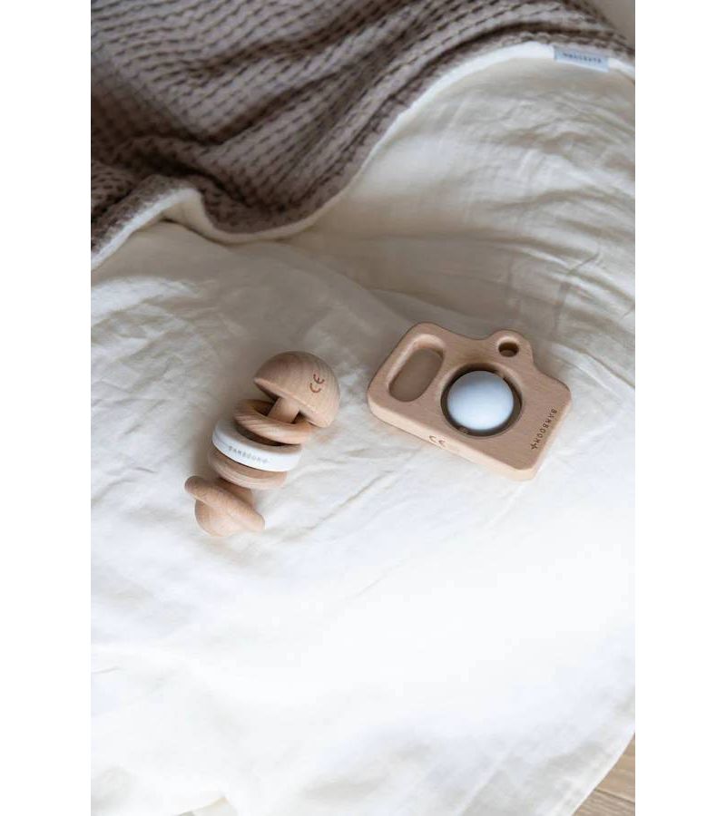 PhotoCamera από ξύλο και σιλικόνη BAMBOOM Azzurro CBB82707-03