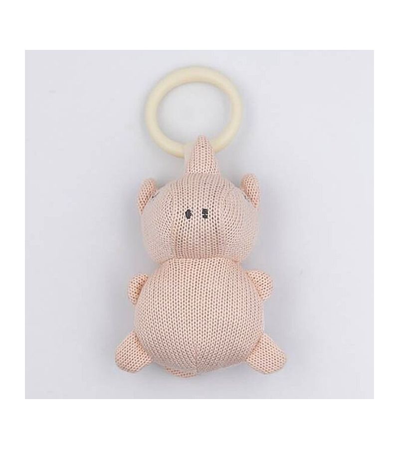 Pull & Shake παιχνίδι ρινόκερος BAMBOOM Ροζ 759-04