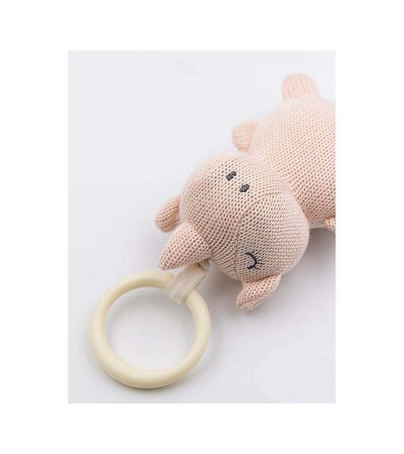 Pull & Shake παιχνίδι ρινόκερος BAMBOOM Ροζ 759-04