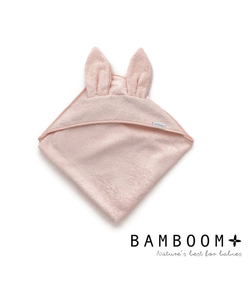 Μπουρνούζι - κάπα XL από ύφασμα μπαμπoύ BAMBOOM 100x100 Pink