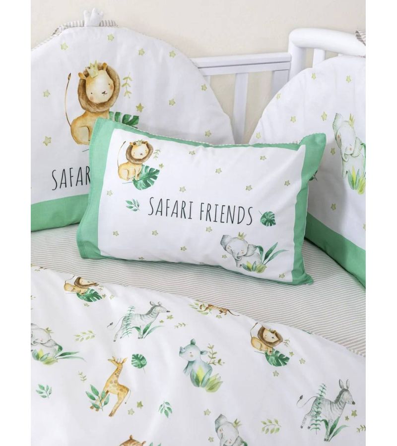 Σετ σεντόνια κούνιας με Λάστιχο 70x140+15 ΝΙΜΑ Safari Friends 34846