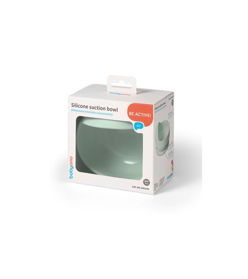 Μπωλ σιλικόνης με βεντούζα BABYONO Mint BN1481/03