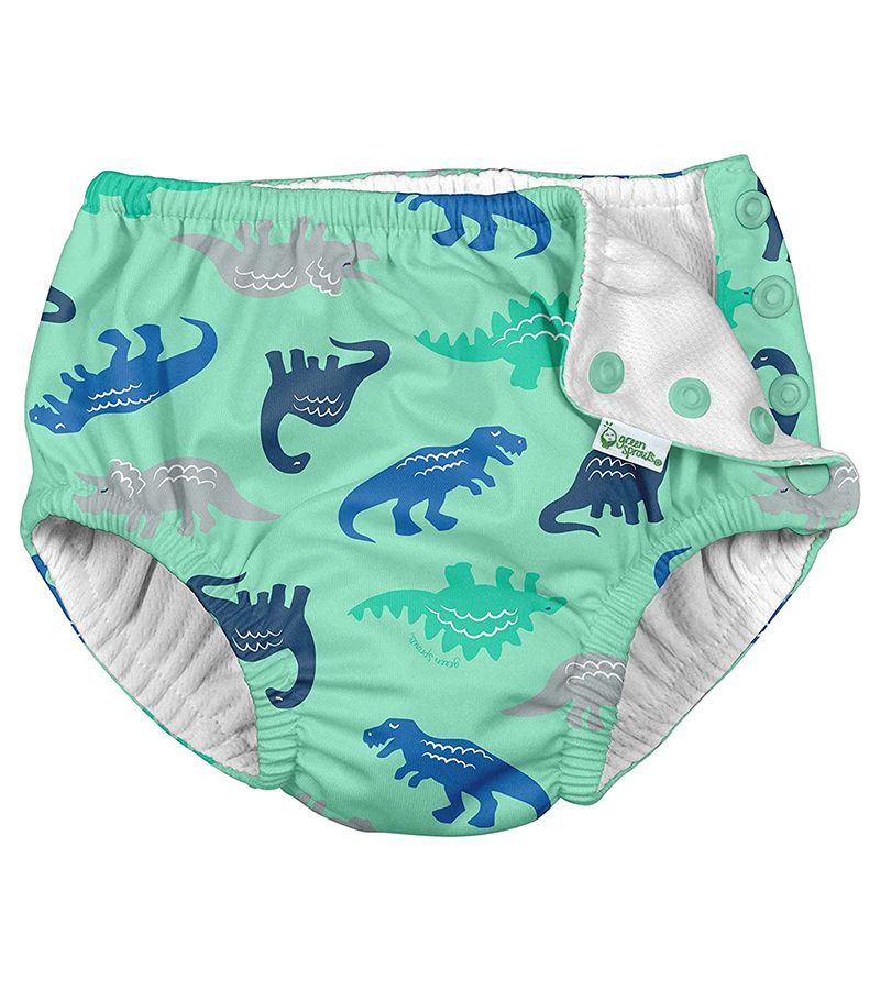 Μαγιό - πάνα I PLAY Snap Reusable Swim Diaper Seafoam Simple Dino IP-10097-3ABM