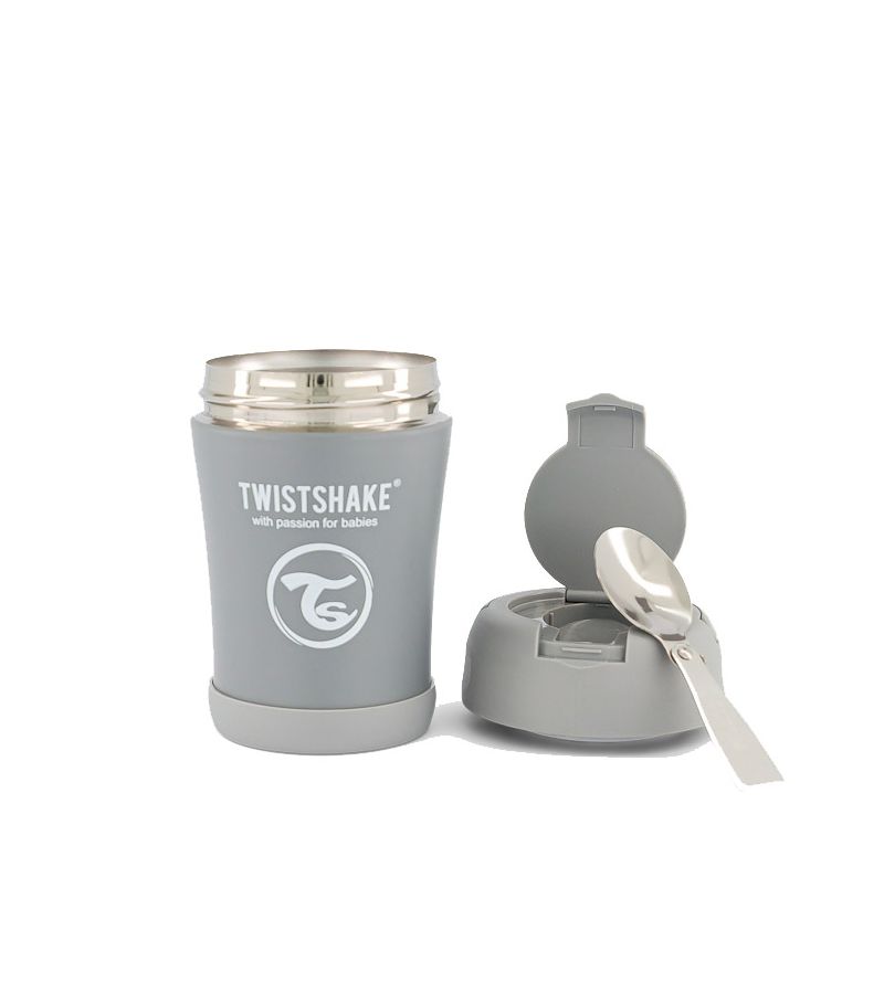 Ισοθερμικό Δοχείο Φαγητού TWISTSHAKE 350ml Pastel Grey