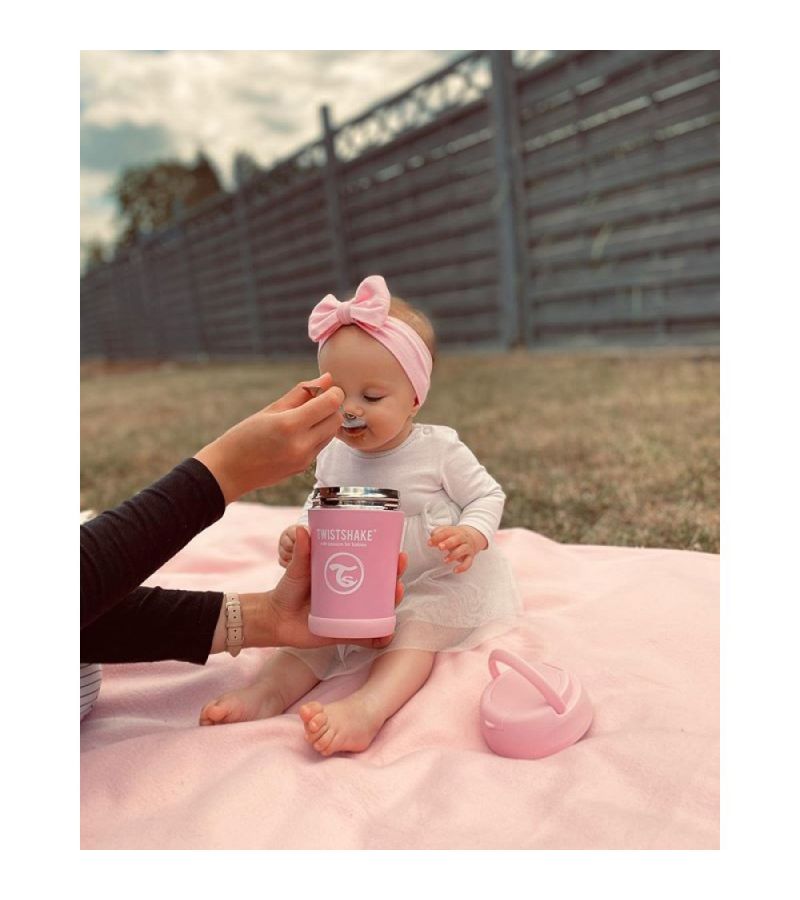 Ισοθερμικό Δοχείο Φαγητού TWISTSHAKE 350ml Pastel Pink