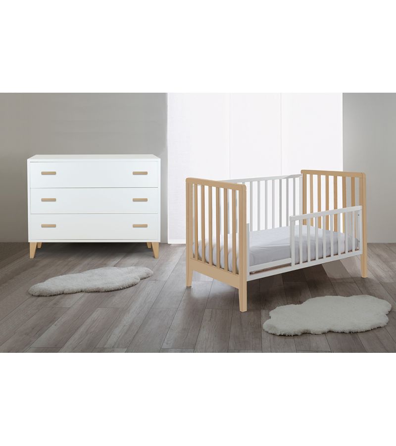 Συρταριέρα PALI Win Bianco-Naturale 115x51x85cm