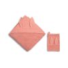 Μπουρνούζι - κάπα & γάντι μπάνιου FUNNA BABY Coral Pink 90x90 0212