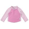 Μπλούζα με ηλιοπροστασία I PLAY Long Sleeve Zip Rashguard Shirt Light Pink Pinstripe