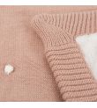 Κουβέρτα αγκαλιάς Πλεκτή με Fleece BIMBIDREAMS Coralina  Σάπιο Μήλο 80x110