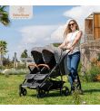 Καρότσι διδύμων BEBESTARS Double Trouble Grey 7901-186