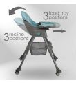 Καρέκλα Φαγητού BEBE STARS Comfy 2σε1 Petrol 865-184