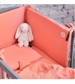 Σετ προίκας μωρού Μουσελίνα FUNNA BABY Coral Pink (σετ παπλωματοθήκης + κουνουπιέρα + πάντα)