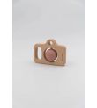 PhotoCamera από ξύλο και σιλικόνη BAMBOOM Pink CBB82707-04