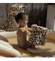 SWIM ESSENTIALS Φουσκωτή πισίνα 203x173x89εκ. με τσουλήθρα και παιχνίδια για παιδιά από 3 ετών - Beige Leopard SWE-2020SE304