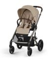 CYBEX Πολυκαρότσι 3in1 Balios S Lux 2024-2025 Taupe Frame Almond Beige με κάθισμα Cloud G i-size Plus Almond Beige με Βάση Isofix Base G