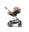 CYBEX Πολυκαρότσι 3in1 Balios S Lux 2024-2025 Taupe Frame Almond Beige με κάθισμα Cloud G i-size Plus Almond Beige με Βάση Isofix Base G