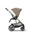 CYBEX Πολυκαρότσι 3in1 Balios S Lux 2024-2025 Taupe Frame Almond Beige με κάθισμα Cloud G i-size Plus Almond Beige με Βάση Isofix Base G