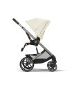 CYBEX Πολυκαρότσι 3in1 Balios S Lux 2024-2025 Taupe Frame Seashell Beige με κάθισμα Cloud G i-size Plus Moon Black με Βάση Isofix Base G