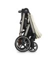 CYBEX Πολυκαρότσι 3in1 Balios S Lux 2024-2025 Taupe Frame Seashell Beige με κάθισμα Cloud G i-size Plus Moon Black με Βάση Isofix Base G
