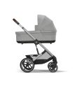 CYBEX  Πολυκαρότσι 3in1 Balios S Lux 2024-2025 Silver Frame Stone Grey με κάθισμα Cloud T i-size