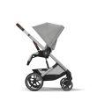 CYBEX  Πολυκαρότσι 3in1 Balios S Lux 2024-2025 Silver Frame Stone Grey με κάθισμα Cloud T i-size