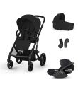 CYBEX  Πολυκαρότσι 3in1 Balios S Lux 2024-2025 Black Frame Moon Black  με κάθισμα Cloud T i-size