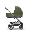 CYBEX  Πολυκαρότσι 3in1 Balios S Lux 2025 Taupe Frame Moss Green με κάθισμα Cloud T i-size