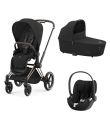 CYBEX  Πολυκαρότσι 3in1 Priam Rosegold Sepia Black με κάθισμα Cloud T i-size