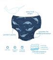 Μαγιό - πάνα GREEN SPROUTS Eco Snap Swim Diaper Navy Narwhal GS-701058-6055