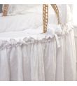 Καλαθούνα FUNNA BABY Premium White μαζί με ξύλινη βάση