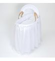 Καλαθούνα FUNNA BABY Premium White μαζί με ξύλινη βάση