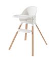 Καρέκλα φαγητού TWISTSHAKE White Natural Wood + ΔΩΡΟ Βαμβακερό Βοηθητικό Μαξιλάρι