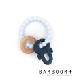 Μασητικός Κρίκος Οδοντοφυίας BAMBOOM Wood N Silicone Azzurro CAA82506-03
