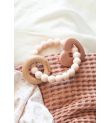Μασητικός Κρίκος Οδοντοφυίας BAMBOOM Wood N Silicone Rosa CAA82507-04