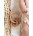 Μασητικός Κρίκος Οδοντοφυίας BAMBOOM Wood N Silicone Rosa CAA82507-04